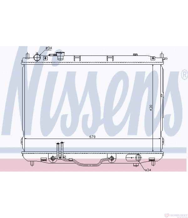 РАДИАТОР ВОДЕН KIA CARENS II (2002-) 2.0 CVVT - NISSENS