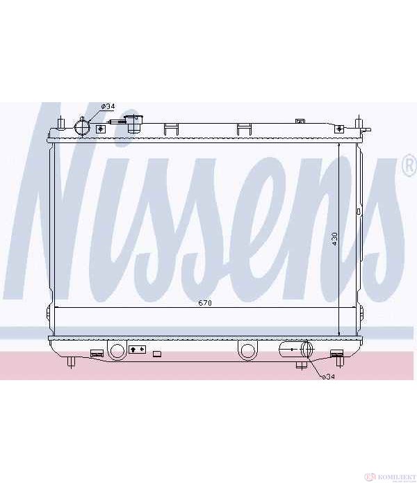 РАДИАТОР ВОДЕН KIA CARENS II (2002-) 2.0 CVVT - NISSENS