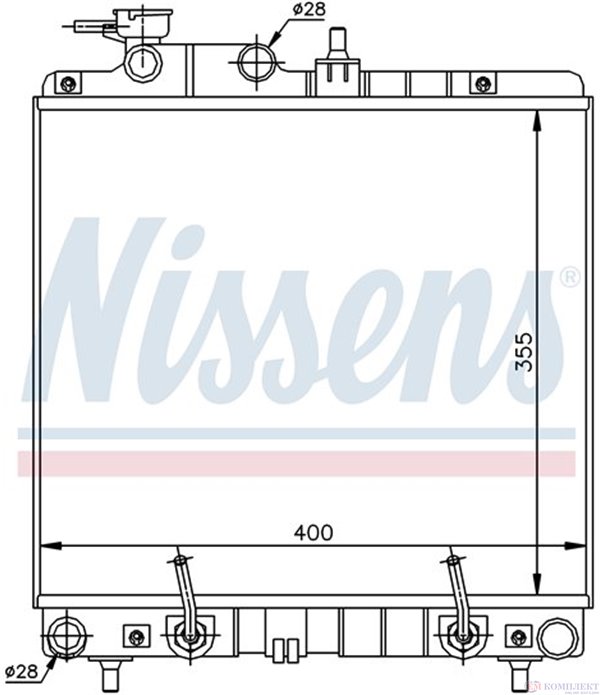 РАДИАТОР ВОДЕН HYUNDAI ATOS (1998-) 1.0 i - NISSENS