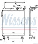РАДИАТОР ВОДЕН HYUNDAI GETZ (2002-) 1.1 - NISSENS