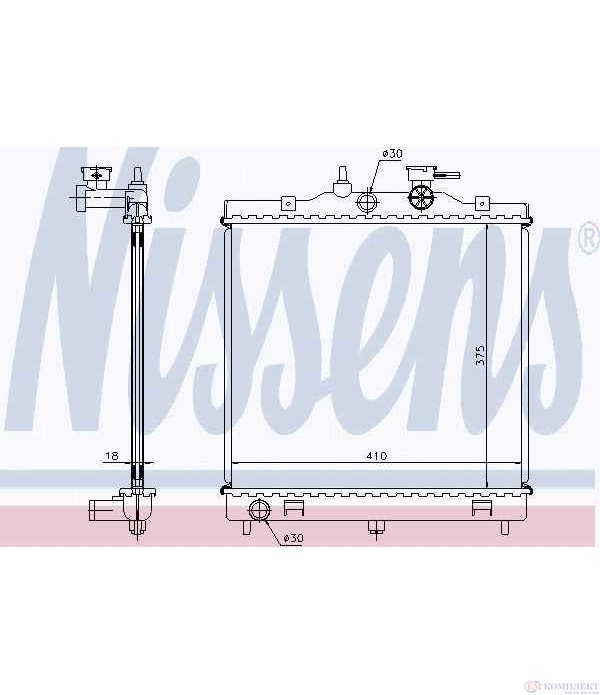 РАДИАТОР ВОДЕН KIA PICANTO (2004-) 1.0 - NISSENS