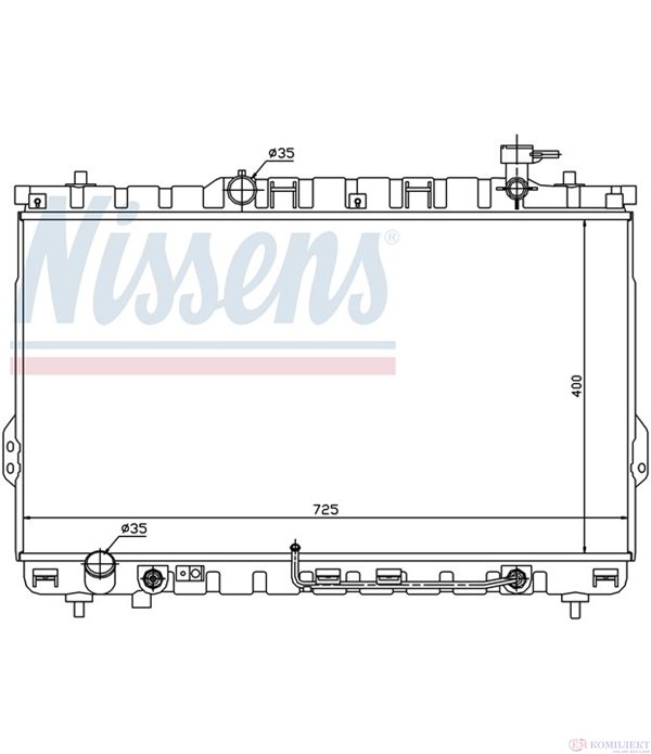 РАДИАТОР ВОДЕН HYUNDAI SANTA FE (2000-) 2.4 16V 4x4 - NISSENS