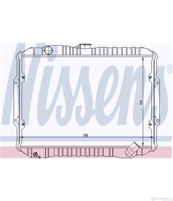 РАДИАТОР ВОДЕН MITSUBISHI L 200 (1986-) 2.6 4WD - NISSENS