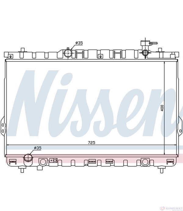 РАДИАТОР ВОДЕН HYUNDAI SANTA FE (2000-) 2.7 V6 4x4 - NISSENS