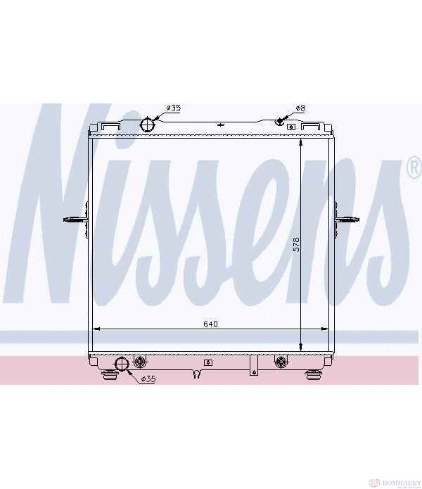 РАДИАТОР ВОДЕН KIA SORENTO (2002-) 3.5 V6 - NISSENS