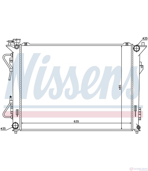 РАДИАТОР ВОДЕН HYUNDAI SONATA V (2005-) 3.3 - NISSENS