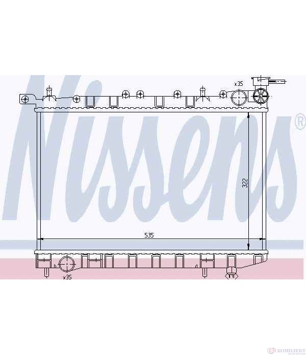РАДИАТОР ВОДЕН NISSAN ALMERA I (1995-) 1.4 GX,LX - NISSENS
