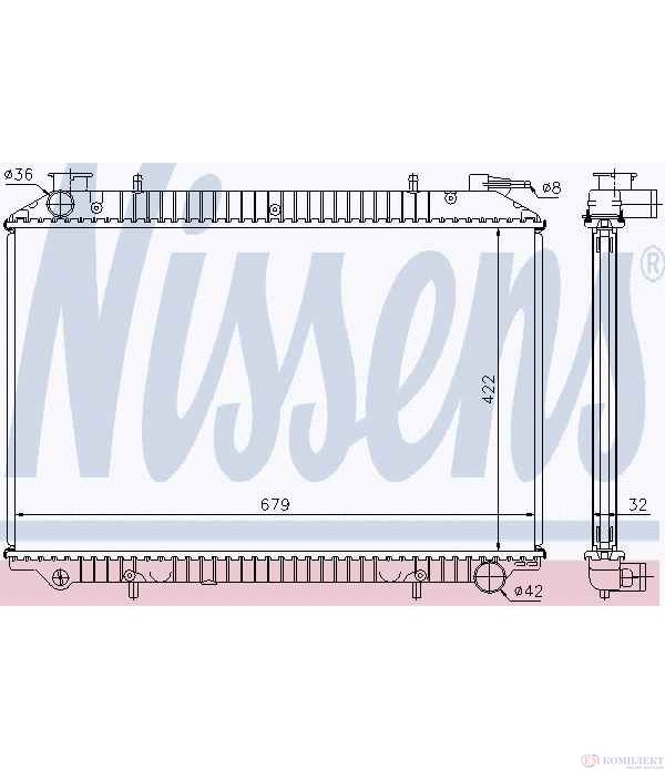 РАДИАТОР ВОДЕН NISSAN VANETTE CARGO (1994-) 1.6 i - NISSENS