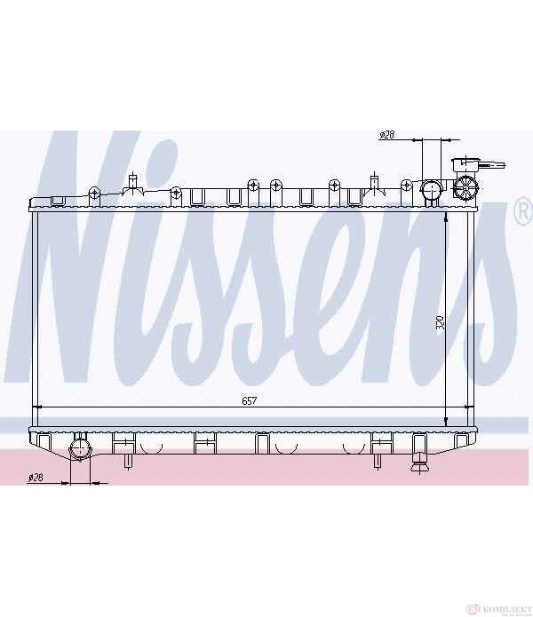 РАДИАТОР ВОДЕН NISSAN SUNNY III (1990-) 1.6 i 16V 4WD - NISSENS