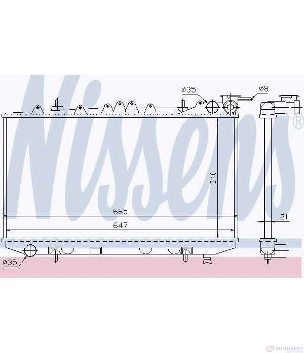 РАДИАТОР ВОДЕН NISSAN PRIMERA (1990-) 1.6 - NISSENS