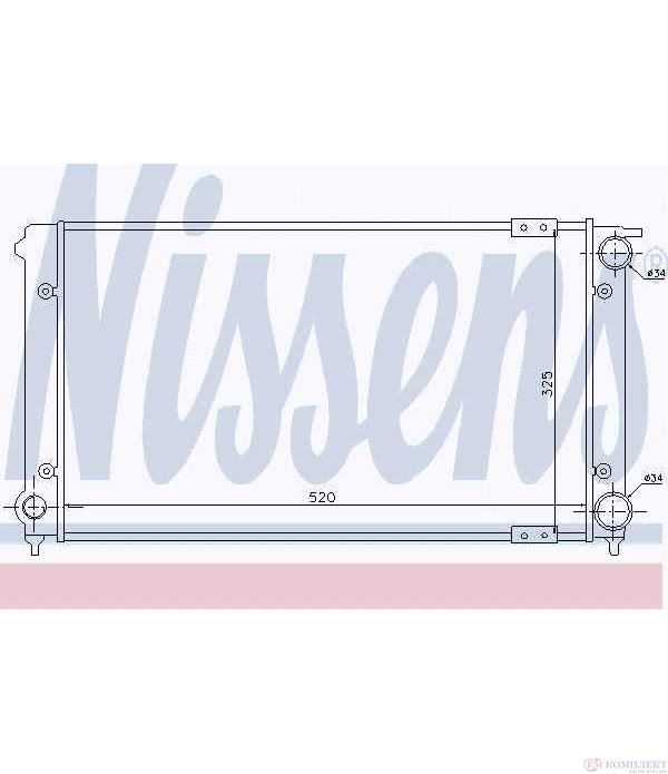 РАДИАТОР ВОДЕН VOLKSWAGEN GOLF II (1983-) 1.8 - NISSENS