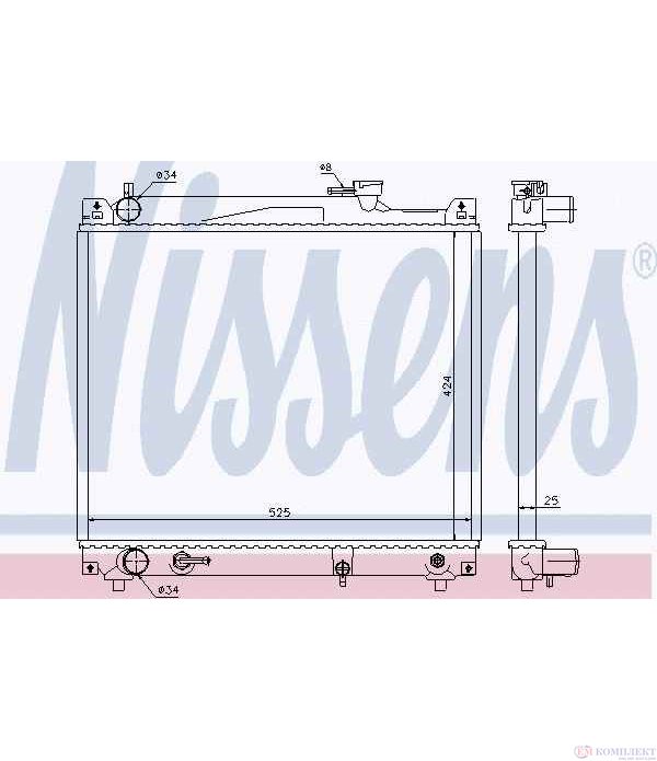 РАДИАТОР ВОДЕН SUZUKI VITARA (1988-) 2.0 V6 24V - NISSENS