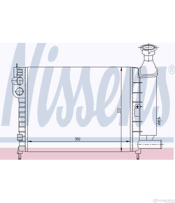 РАДИАТОР ВОДЕН CITROEN AX (1986-) 1.1 4x4 - NISSENS