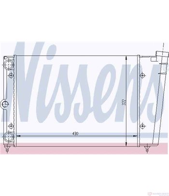 РАДИАТОР ВОДЕН VOLKSWAGEN POLO (1981-) 1.1 - NISSENS