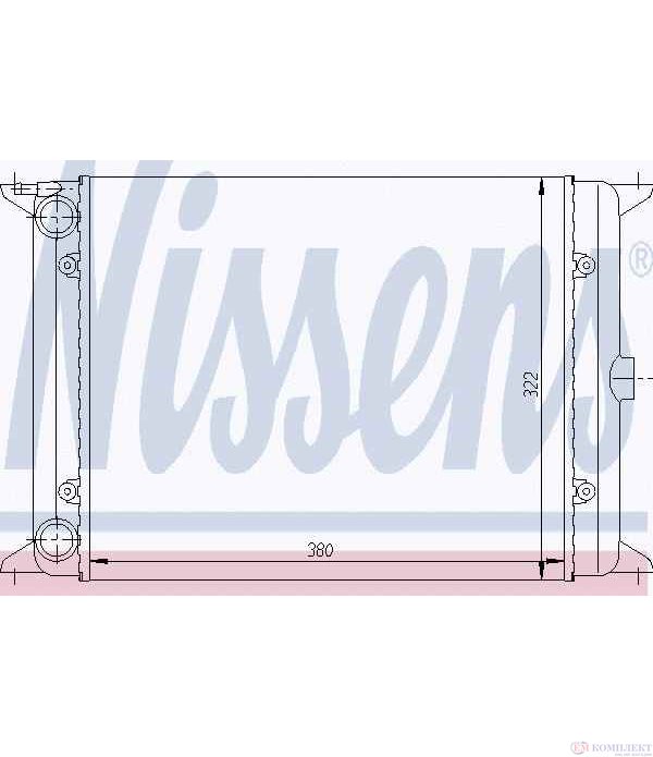 РАДИАТОР ВОДЕН AUDI 50 (1974-) 1.1 - NISSENS