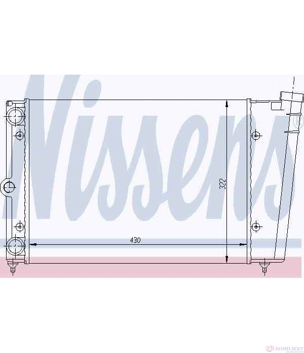 РАДИАТОР ВОДЕН VOLKSWAGEN DERBY (1981-) 1.3 - NISSENS