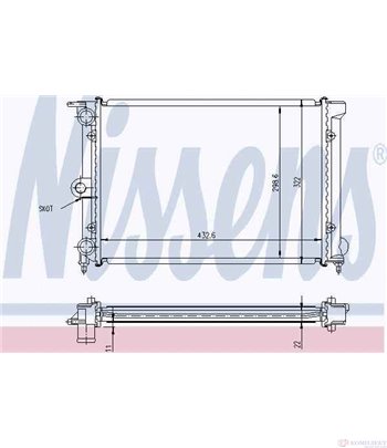 РАДИАТОР ВОДЕН VOLKSWAGEN JETTA II (1984-) 1.3 - NISSENS
