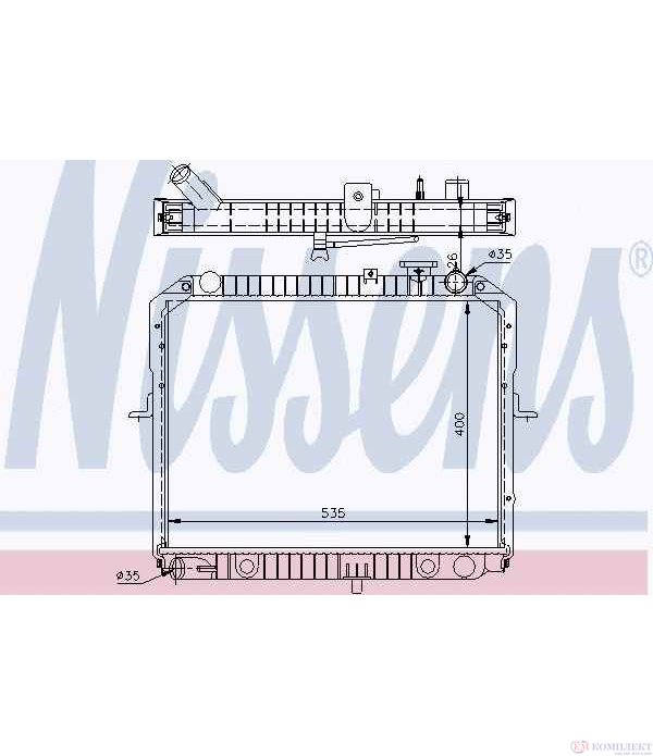РАДИАТОР ВОДЕН KIA K2700 (1999-) 2.7 D - NISSENS