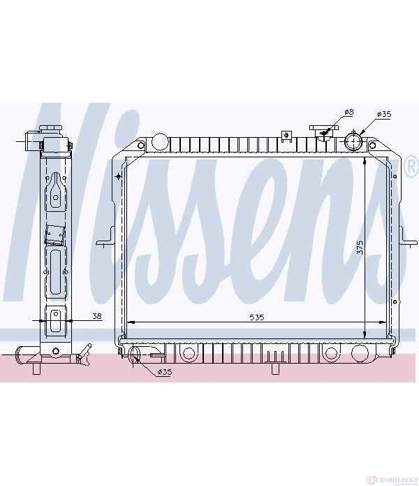 РАДИАТОР ВОДЕН KIA PREGIO (1997-) 2.7 D - NISSENS