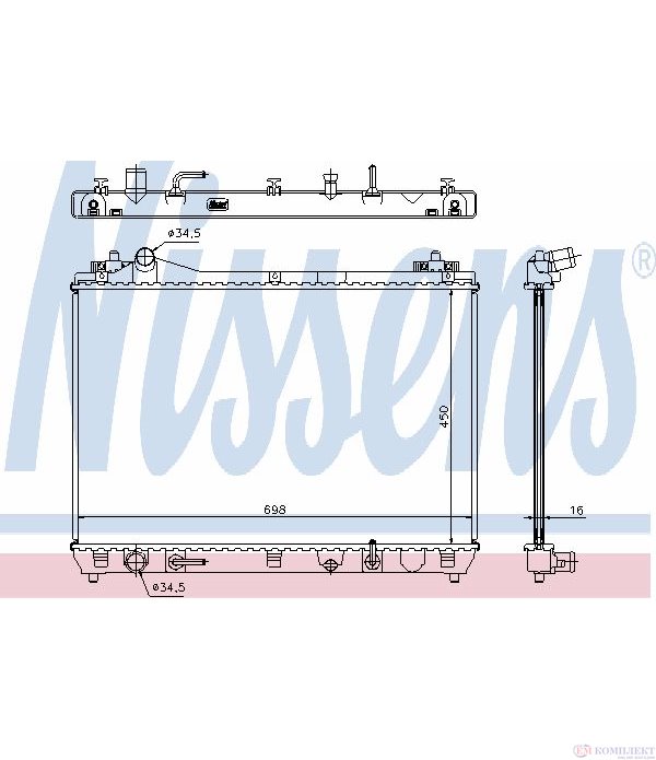 РАДИАТОР ВОДЕН SUZUKI GRAND VITARA (2005-) 2.0 - NISSENS