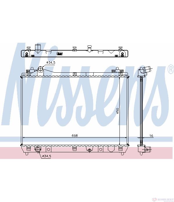 РАДИАТОР ВОДЕН SUZUKI GRAND VITARA (2005-) 2.0 - NISSENS