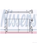 РАДИАТОР ВОДЕН FORD ORION III (1990-) 1.3 - NISSENS