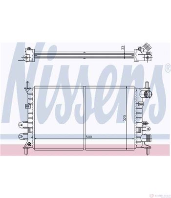 РАДИАТОР ВОДЕН FORD ESCORT VI SEDAN (1993-) 1.3 - NISSENS