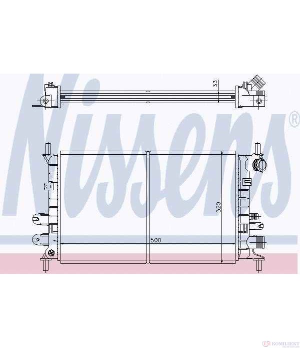 РАДИАТОР ВОДЕН FORD ESCORT VII COMBI (1995-) 1.3 - NISSENS