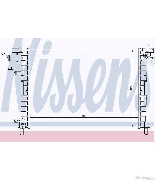 РАДИАТОР ВОДЕН FORD FIESTA IV (1995-) 1.3 i - NISSENS