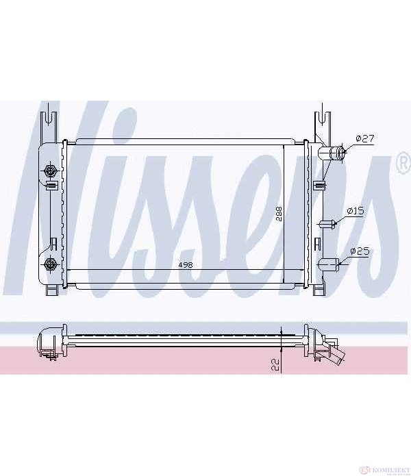 РАДИАТОР ВОДЕН FORD FIESTA III (1989-) 1.3 CAT - NISSENS