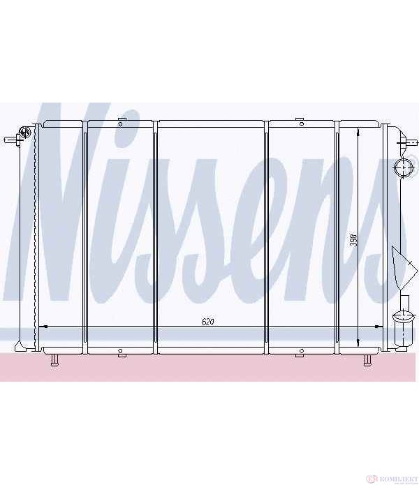 РАДИАТОР ВОДЕН RENAULT ESPACE II (1991-) 2.2 - NISSENS