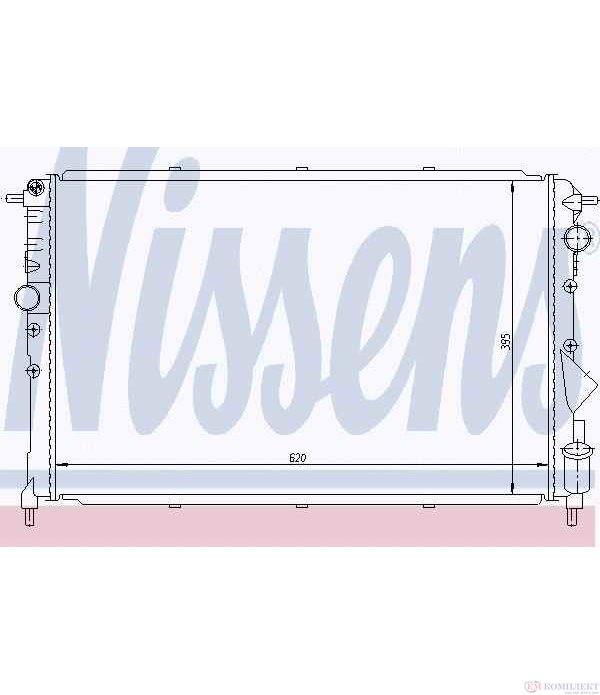 РАДИАТОР ВОДЕН RENAULT ESPACE II (1991-) 2.1 TD - NISSENS