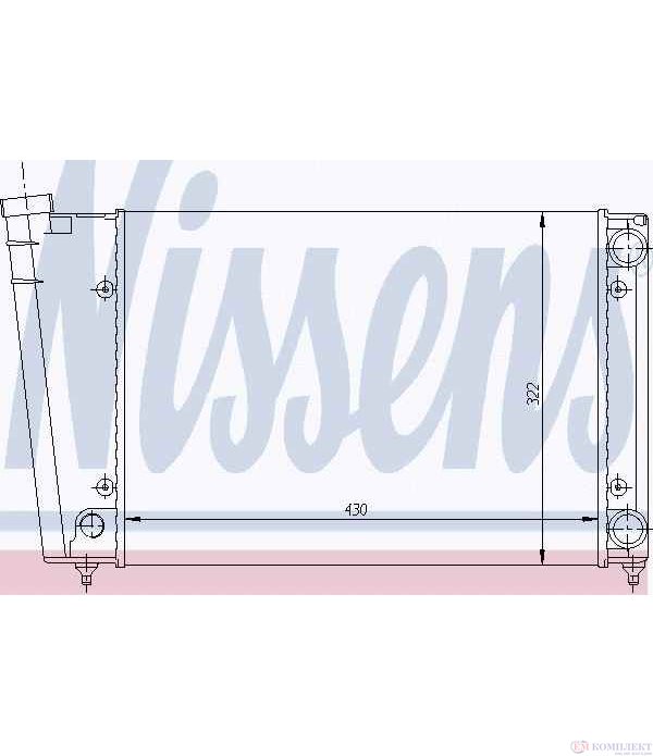 РАДИАТОР ВОДЕН VOLKSWAGEN JETTA I (1978-) 1.5 - NISSENS