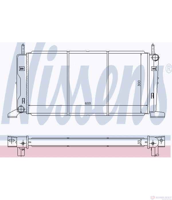 РАДИАТОР ВОДЕН FORD ORION II (1985-) 1.3 - NISSENS