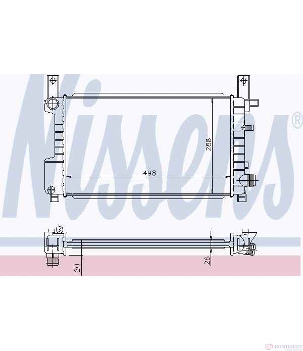 РАДИАТОР ВОДЕН FORD FIESTA III (1989-) 1.3 - NISSENS