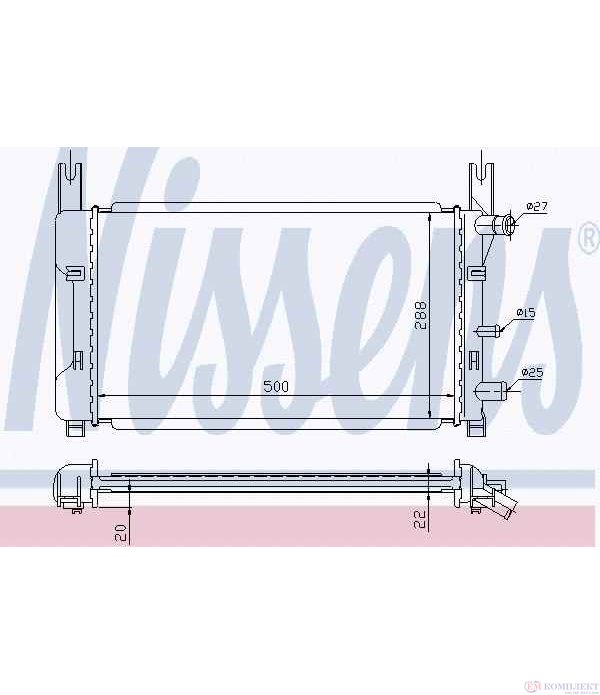 РАДИАТОР ВОДЕН FORD FIESTA III (1989-) 1.3 - NISSENS