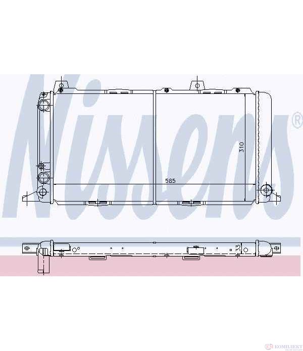РАДИАТОР ВОДЕН AUDI COUPE (1980-) 1.8 GT - NISSENS