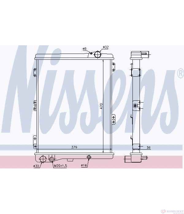 РАДИАТОР ВОДЕН AUDI COUPE (1980-) 2.0 - NISSENS