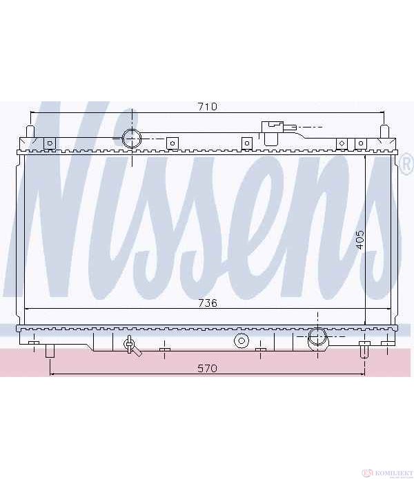 РАДИАТОР ВОДЕН HONDA CR V (2001-) 2.0 - NISSENS