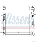 РАДИАТОР ВОДЕН RENAULT CLIO GRANDTOUR (2008-) 1.4 16V - NISSENS