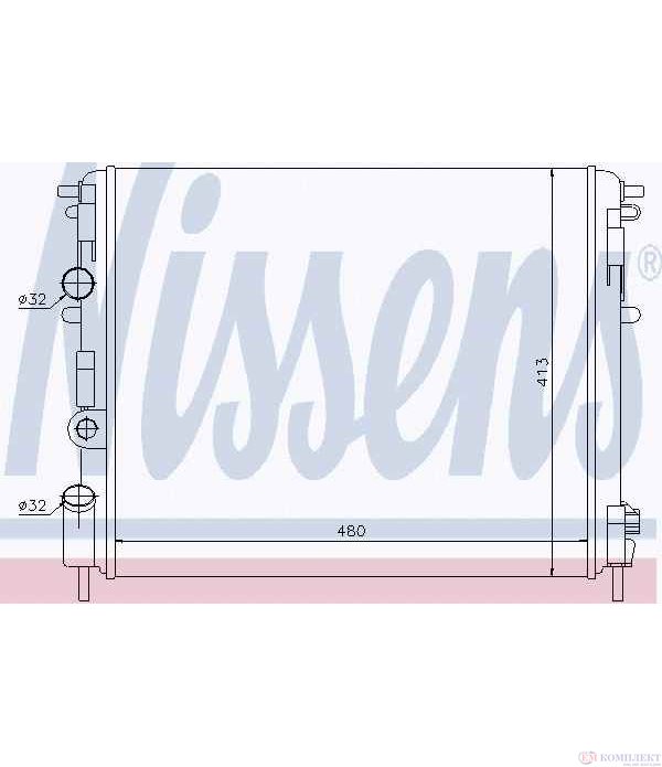 РАДИАТОР ВОДЕН NISSAN KUBISTAR (2003-) 1.6 16V - NISSENS