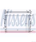РАДИАТОР ВОДЕН RENAULT MEGANE II (2002-) 1.6 Flex-Fuel - NISSENS