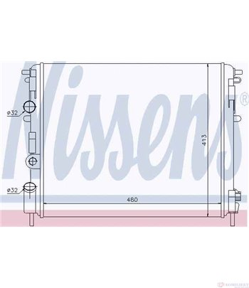 РАДИАТОР ВОДЕН RENAULT LOGAN (2004-) 1.6 - NISSENS