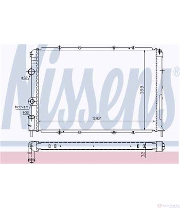 РАДИАТОР ВОДЕН RENAULT MEGANE I CLASSIC (1996-) 1.6 i - NISSENS