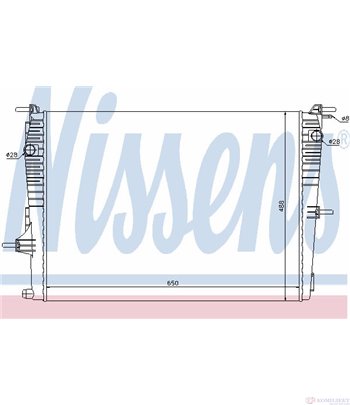 РАДИАТОР ВОДЕН RENAULT KANGOO EXPRESS (2008-) 1.6 - NISSENS