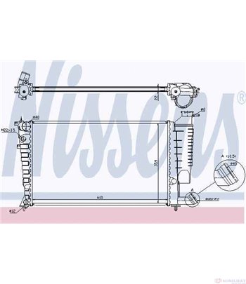 РАДИАТОР ВОДЕН PEUGEOT 306 HATCHBACK (1993-) 1.4 - NISSENS