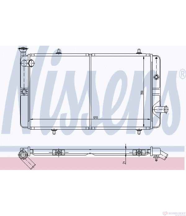 РАДИАТОР ВОДЕН PEUGEOT 309 II (1989-) 1.4 - NISSENS