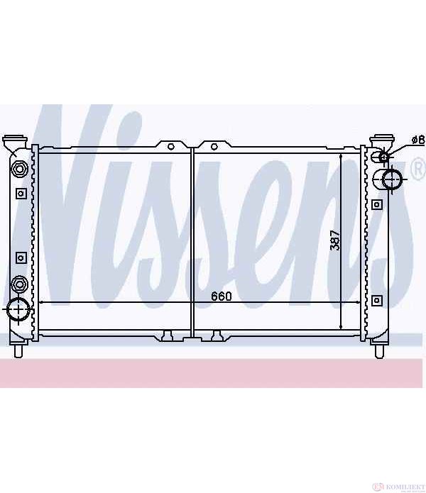 РАДИАТОР ВОДЕН MAZDA XEDOS 9 (1993-) 2.5 24V - NISSENS