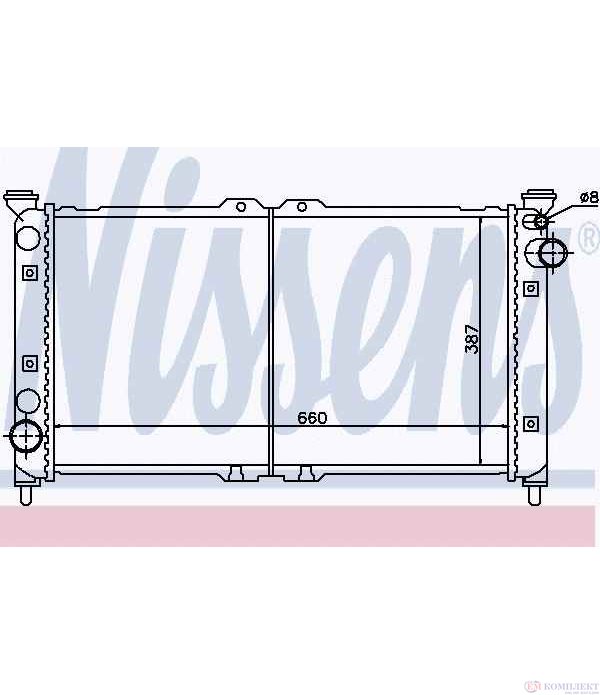 РАДИАТОР ВОДЕН MAZDA XEDOS 9 (1993-) 2.5 24V - NISSENS