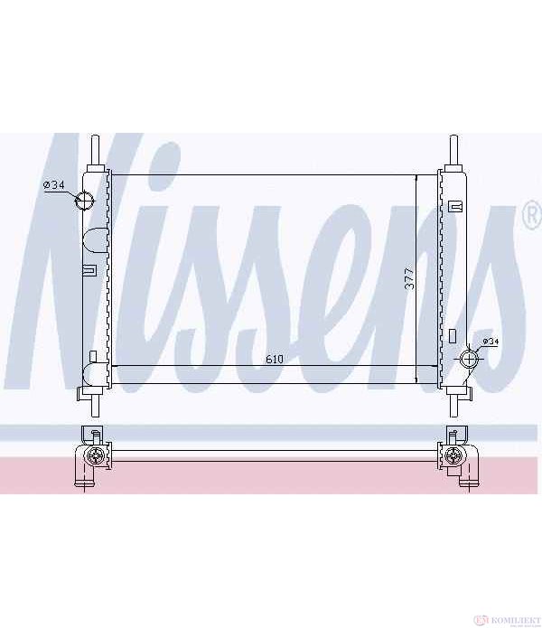 РАДИАТОР ВОДЕН FORD MONDEO II COMBI (1996-) 1.6 i - NISSENS